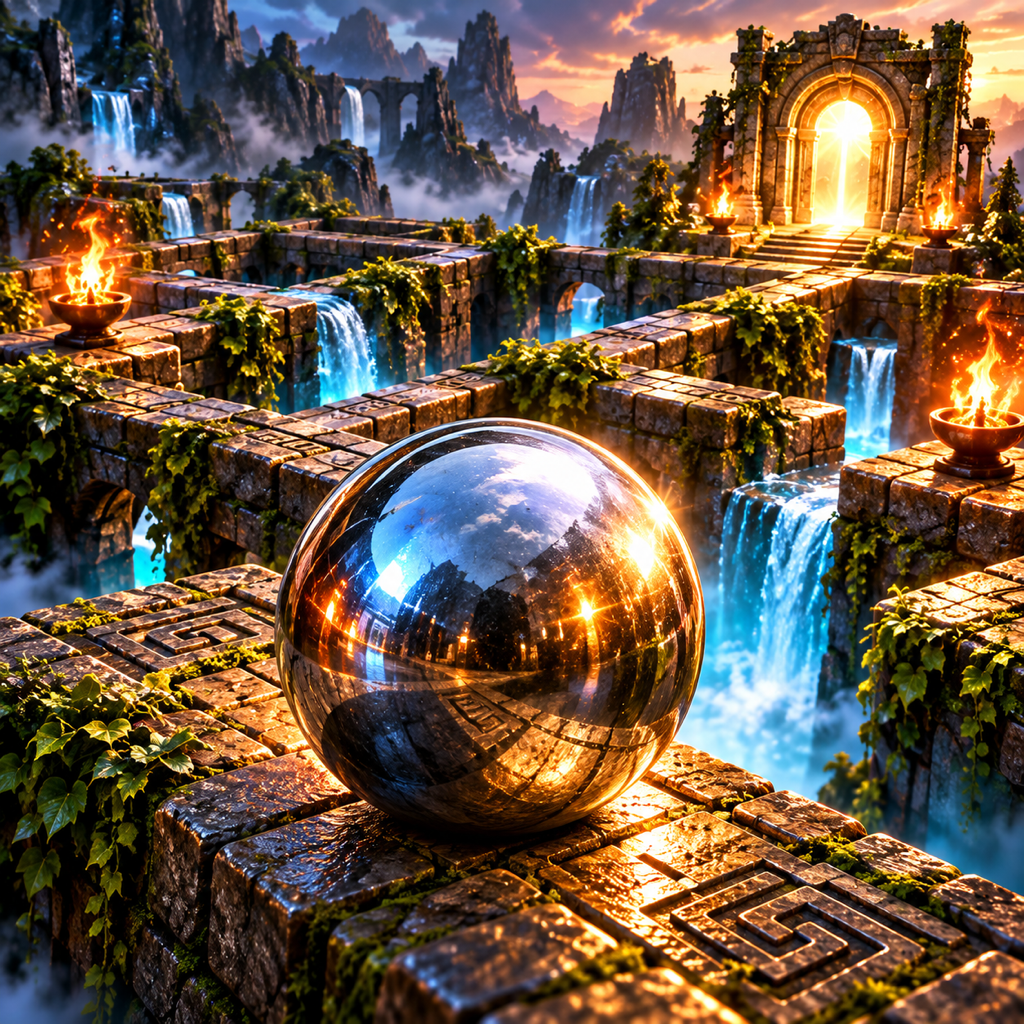 Labyrift steel marble icon